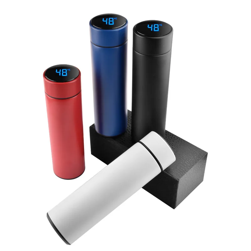 

A2588 304 Stainless Steel Business Gift Cup Intellect Show temperature Mug Water Bottle Insulated Drinking Vacuum Cup, 8 colors