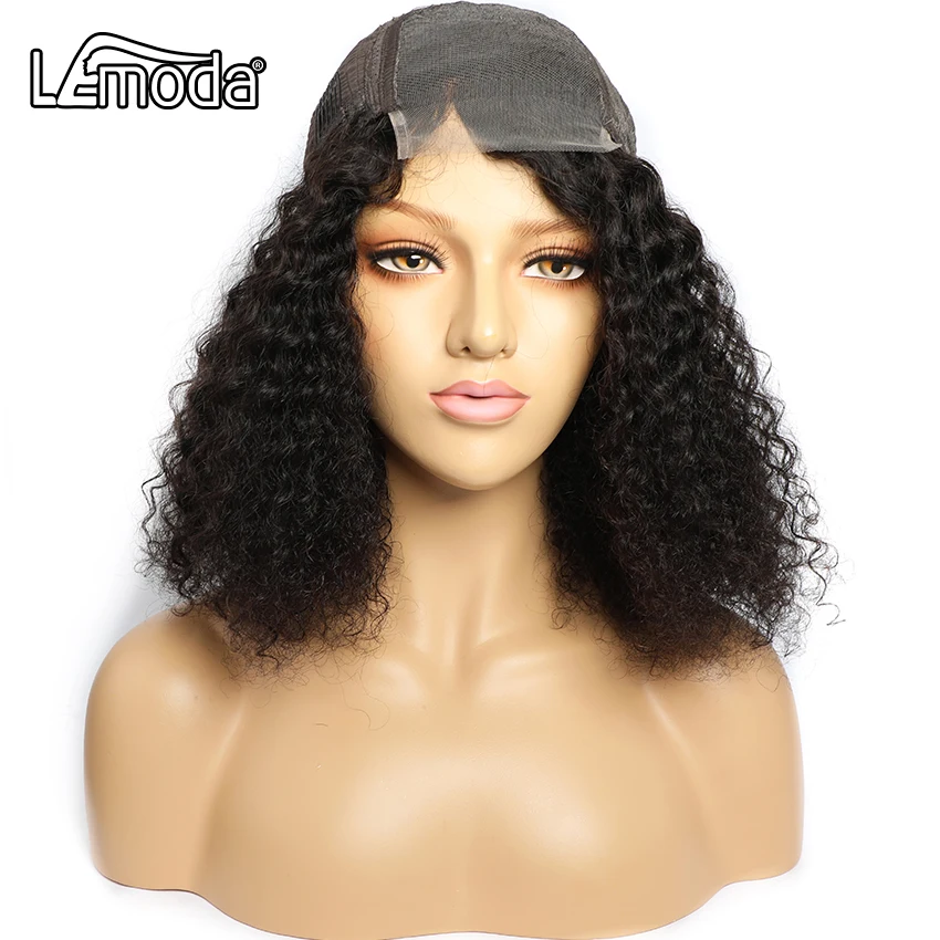 

Unprocessed Jerry Curly Bob 13x4 Lace Front Wigs Curly Human Hair Wig For Black Women 150% Density Lemoda Brazilian Hair Bob Wig