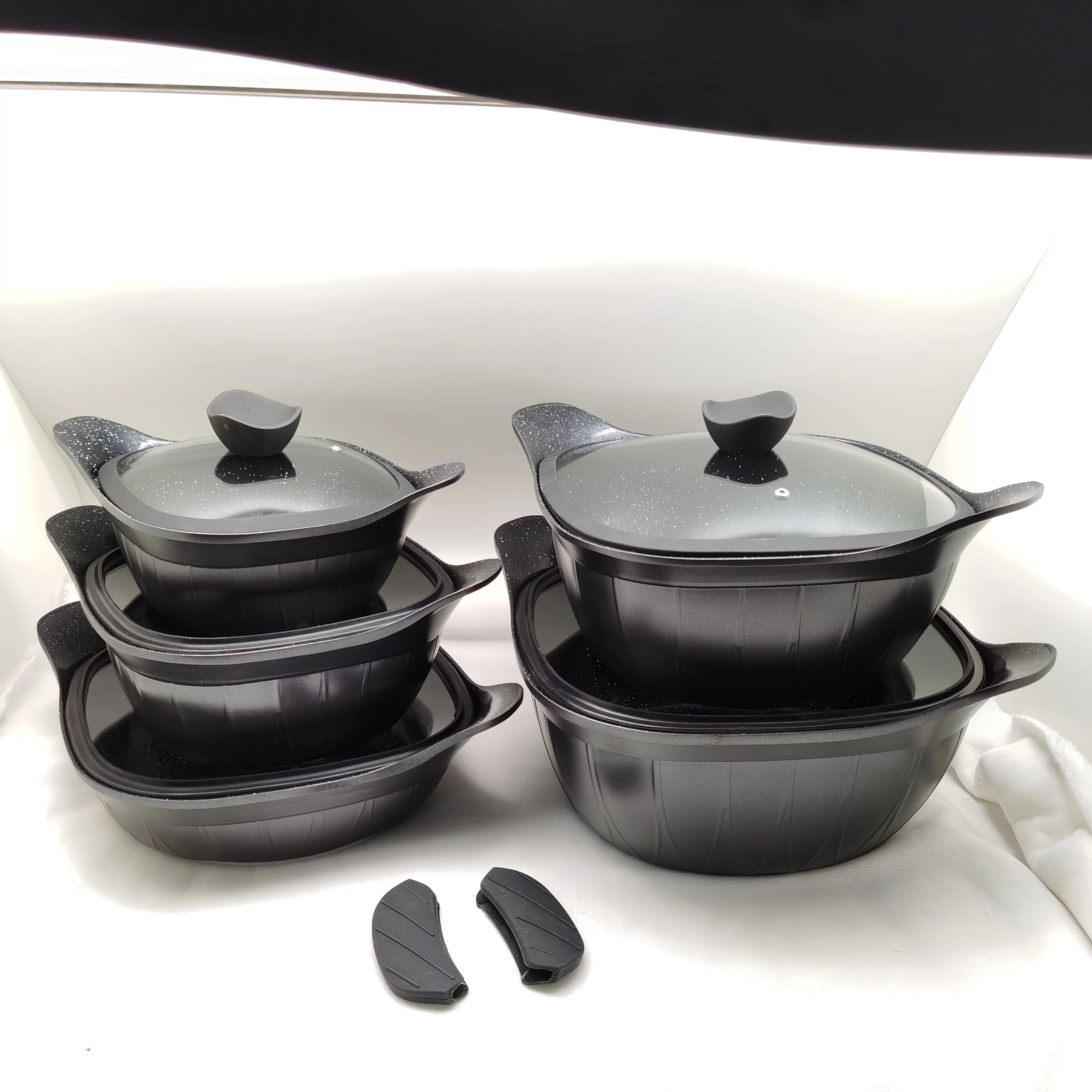 

Aluminum 12pcs Dessini square casserole cookware sets non-stick coating, Customized color