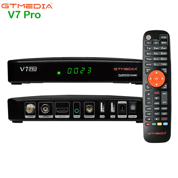 

GTmedia V7 Pro V7 Plus DVB-S/S2+T/T2 DVB-T2 Satellite Receiver HD 1080P DVB T2 Support Cccam Newcam via usb Wifi dongle Antenna