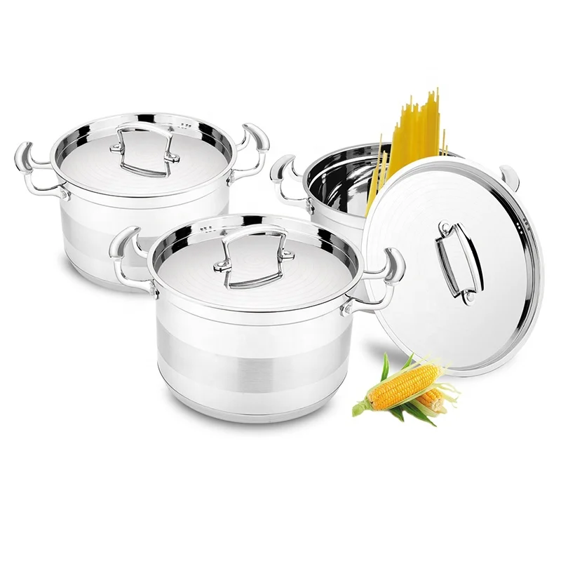 

Stainless Steel Cookware Sets Casserole pots and pans Saucepan Logo custom OEM South Africa hot sell Factory price Cheaper finer, Customized color