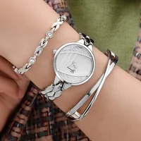 

4pcs / set new design watches sets rhinestones silver bangles party bracelets wedding bracelets for women jewelry STSB- 002
