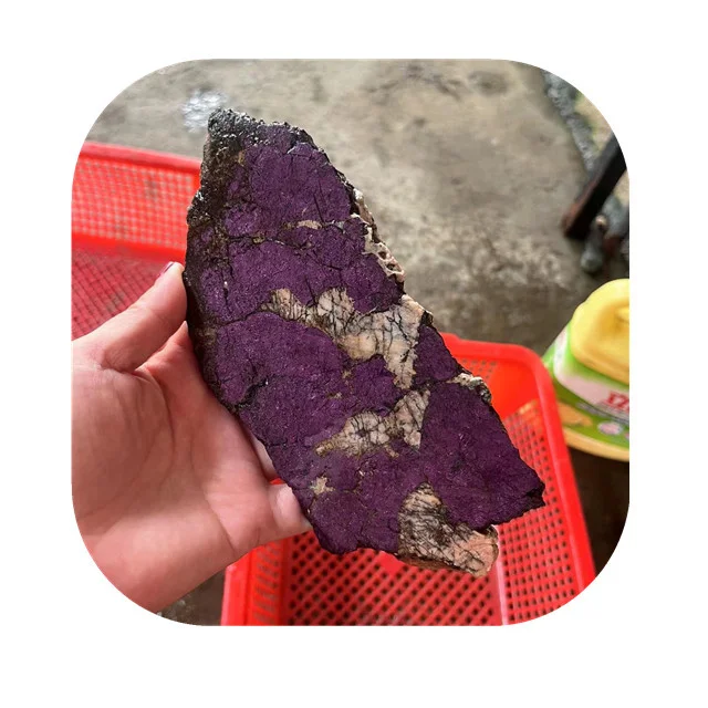 Wholesale Spiritual Crystals Slices Healing Stones Gemstone Natural Purple Purpurite Slab for Healing Reiki