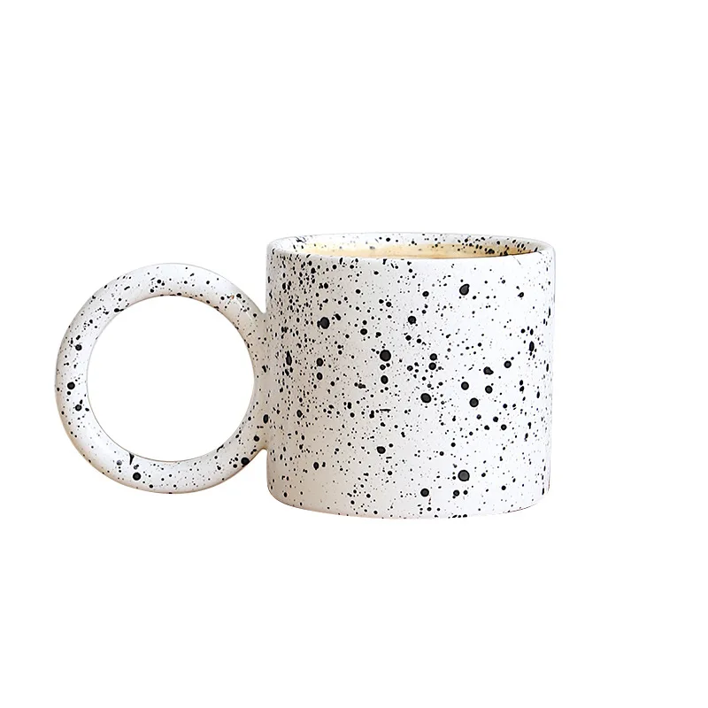

Splash Ink Mug Creative Big Ear Ceramic Coffee Cup Custom Logo, As picture