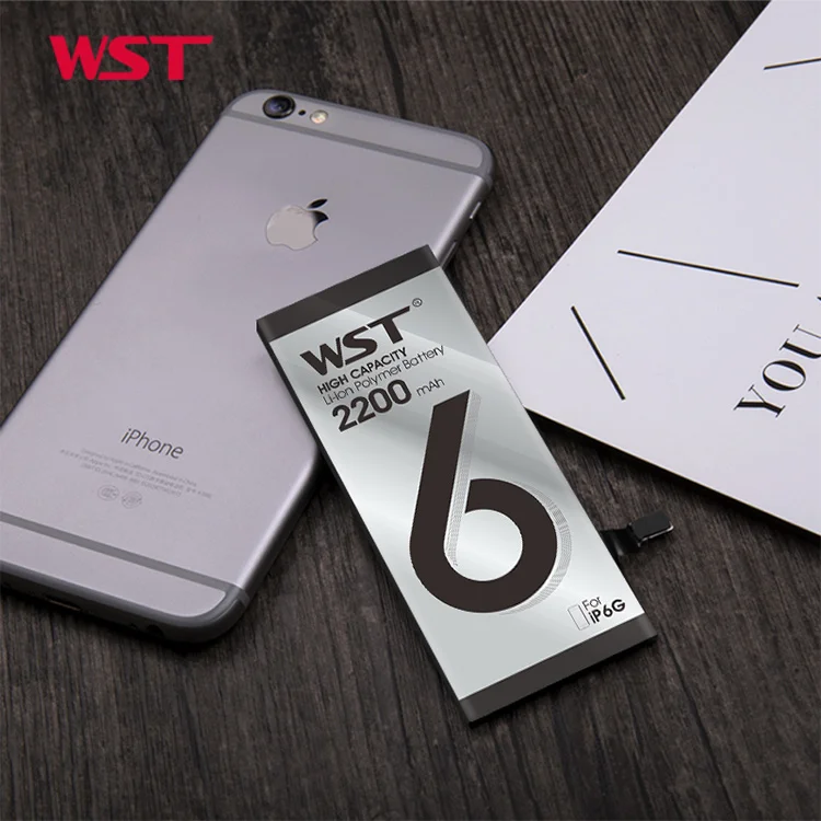 Wanshuntong OEM cell phone original 2200 mah replacement digital battery for iphone 4 4s 5 5s 6 6s 6plus 7 7 plus 8 x battery