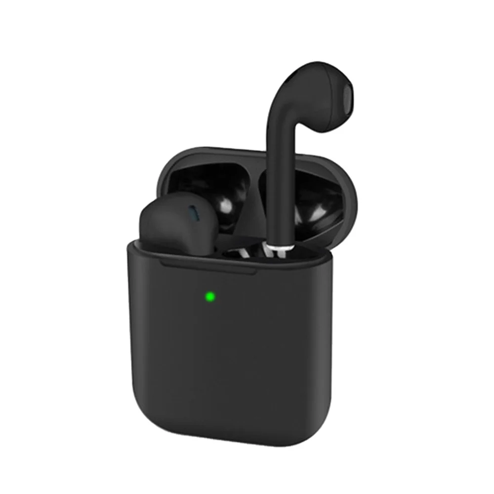 

i500 TWS i200 TWS Air2 Earbuds Wireless Charging Headphone Rename/GPS Positioning i9000 TWS i27 i30 i100, White/black(rubber oil material)