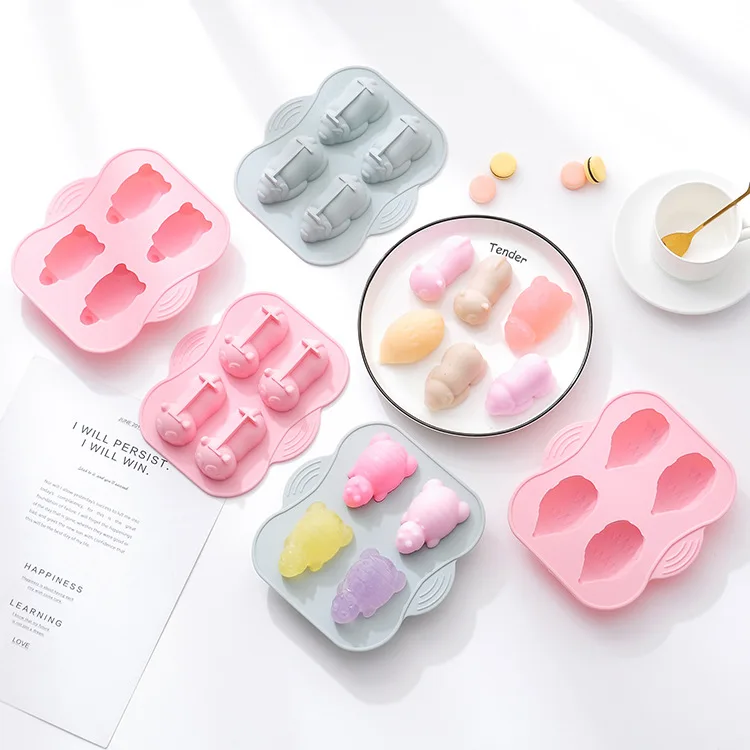 

3D silicone animal shape mold cartoon cake mold mousse chocolate jelly baking pudding mold
