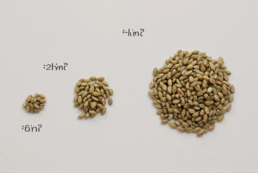 Close-up macro photography showing mustard seed size comparison with ruler markings in millimeters