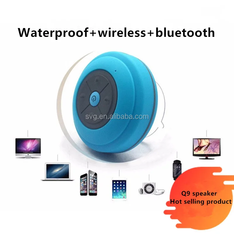 Factory price Q9 wireless bluetooth mini smart speaker water proof IPX7 hand free loud speakers - ANKUX.COM