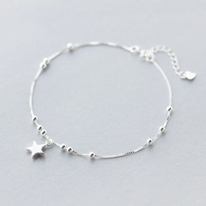 

Korean Style Personality S925 Sterling Silver Star Anklet Foot Jewelry For Women
