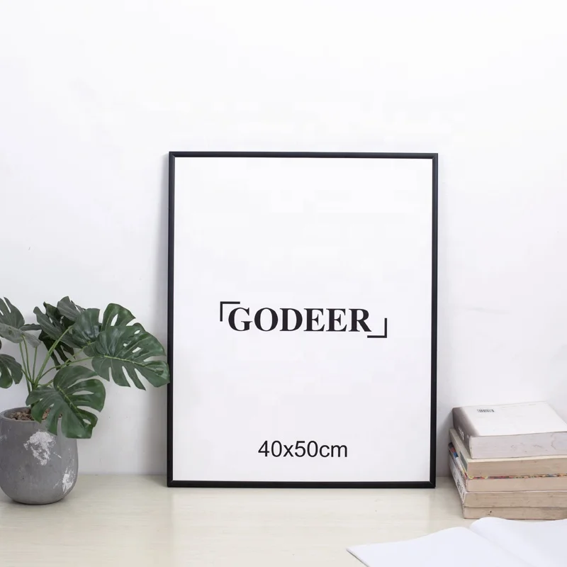 
70x100cm Extra Large Black Aluminium Metal Photo Frames 