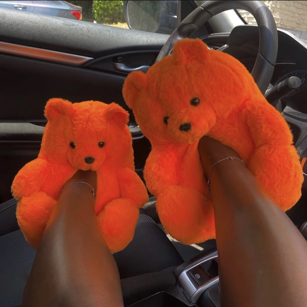 

Lovely Women Slippers Winter House Bedroom Indoor Slippers Fur Slides Plush Toys Soft Teddy Bear Slippers, Customized color