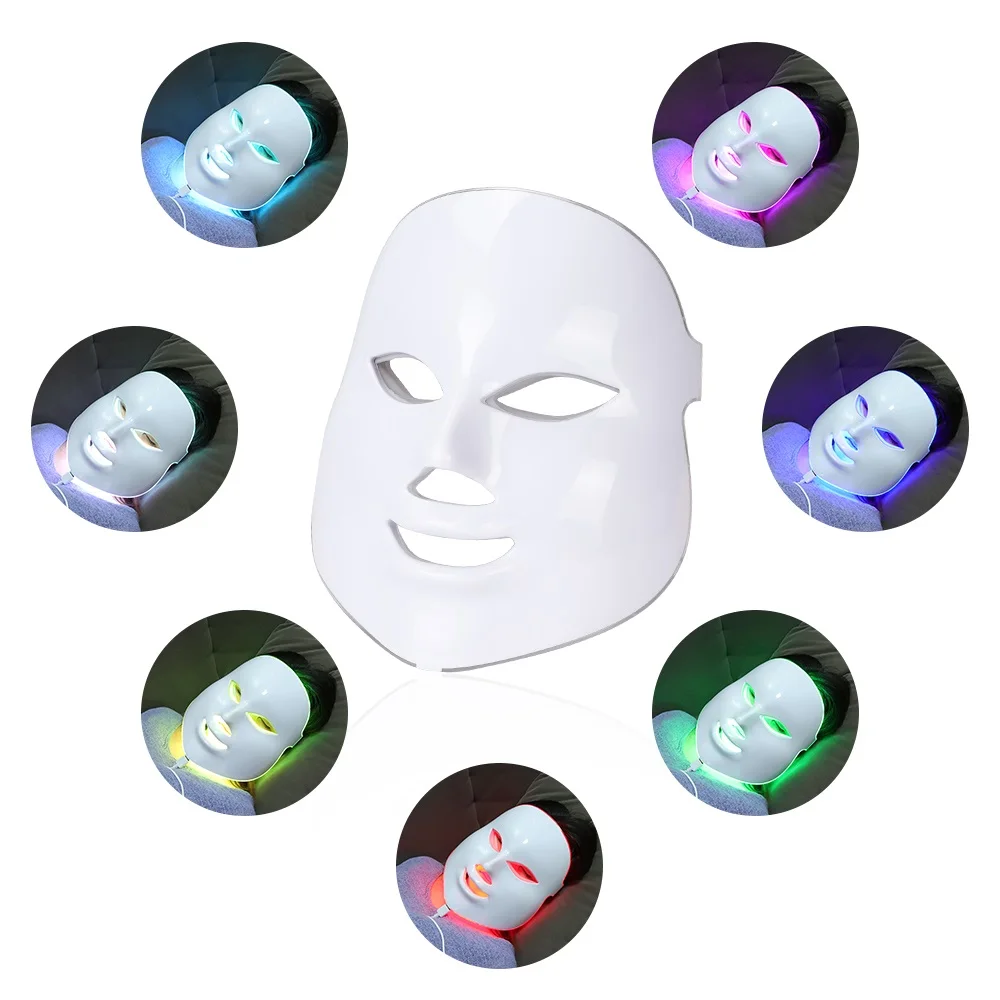 

7 Color LED Facial Skin Care Mask Red Light Therapy LED Face Beauty Mask
