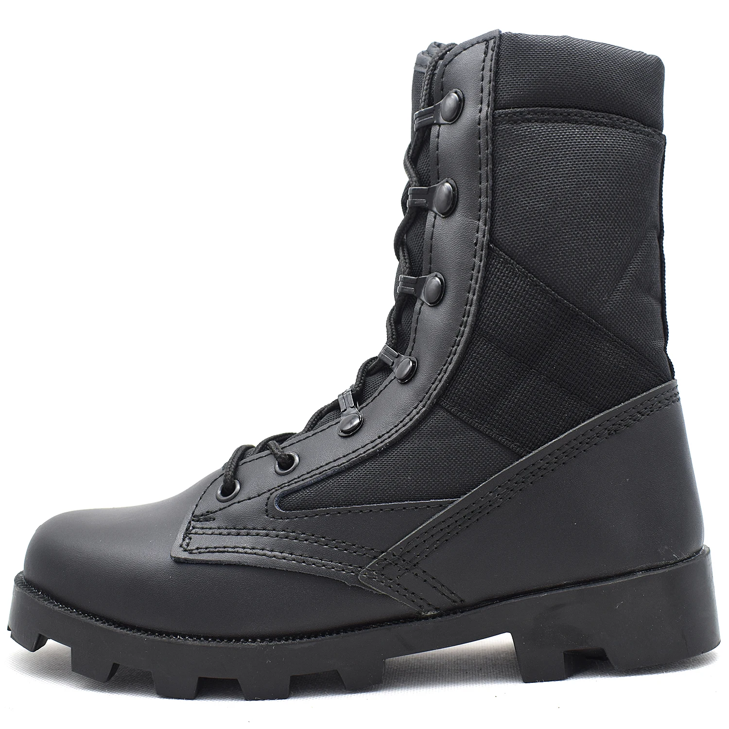 

High Quality Fashion Custom Black Waterproof Military Boots, Black,desert