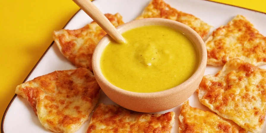 Chinese Hot Mustard Sauce on a Plate