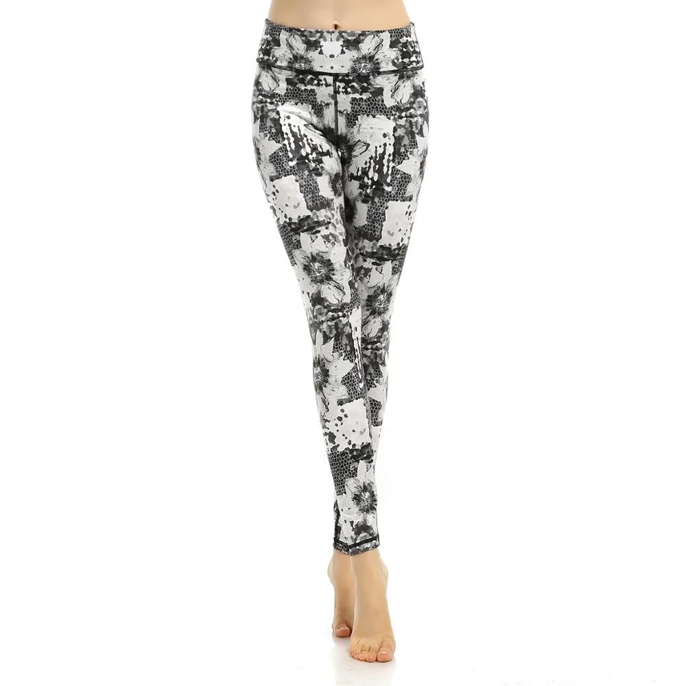 Wholesale fitness printed yoga pants  tight shape comfortable ultra-light nylon  women gym leggings