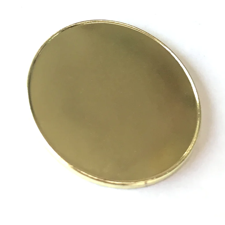 

Kunshan manufacturer custom blank round metal gold plating pin