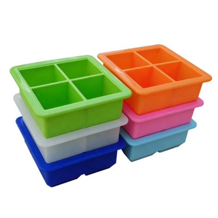 

Wholesale Eco-Friendly Custom 100% Food Grade Silicone Ice Cube Tray, Mulicolor