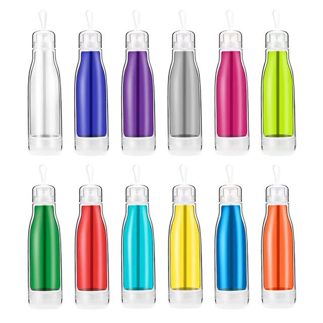 

Customized Logo Borosilicate Glass And Tritan Drinking Sport Water Bottle, Custom color