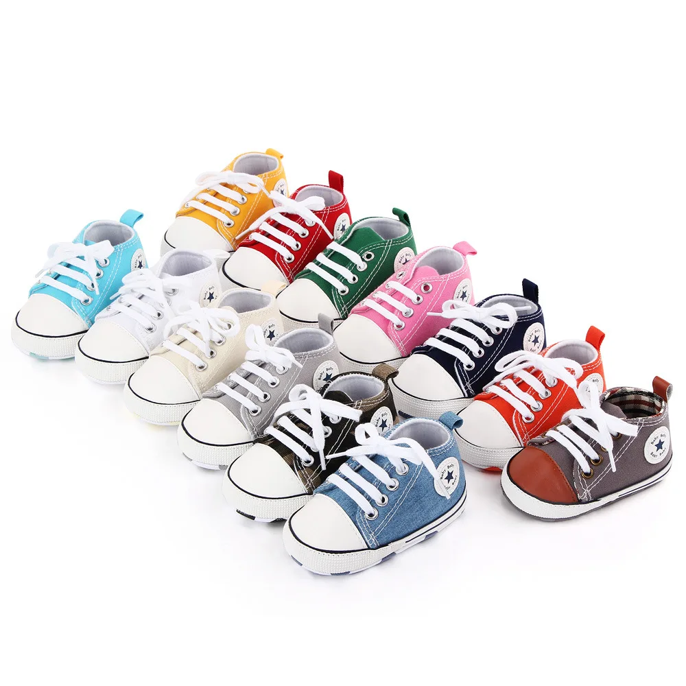 

Baby Shoes Baby Boys Girls Shoes Canvas Toddler Sneakers Anti-Slip Infant First Walkers 0-18 Months, Optional