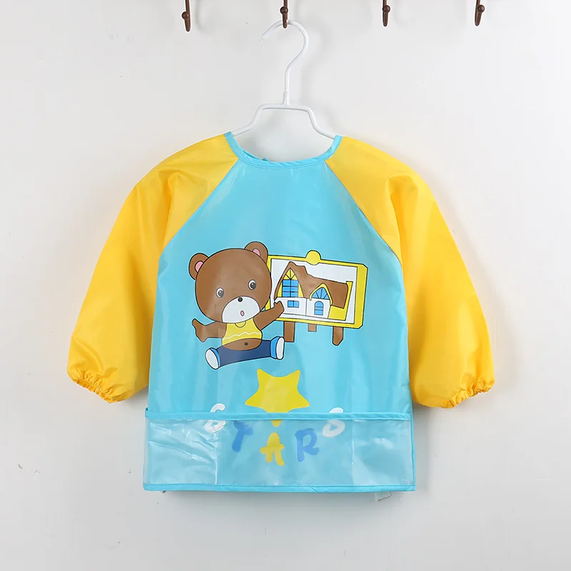 

hot sale Baby Bibs Waterproof Full Sleeve Cartoon Animals baby bandana drool bibs long sleeve baby bib long sleeve, Picture shown