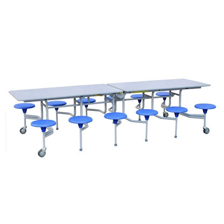 
12 seaters school canteen folding dinning table set  (695602644)