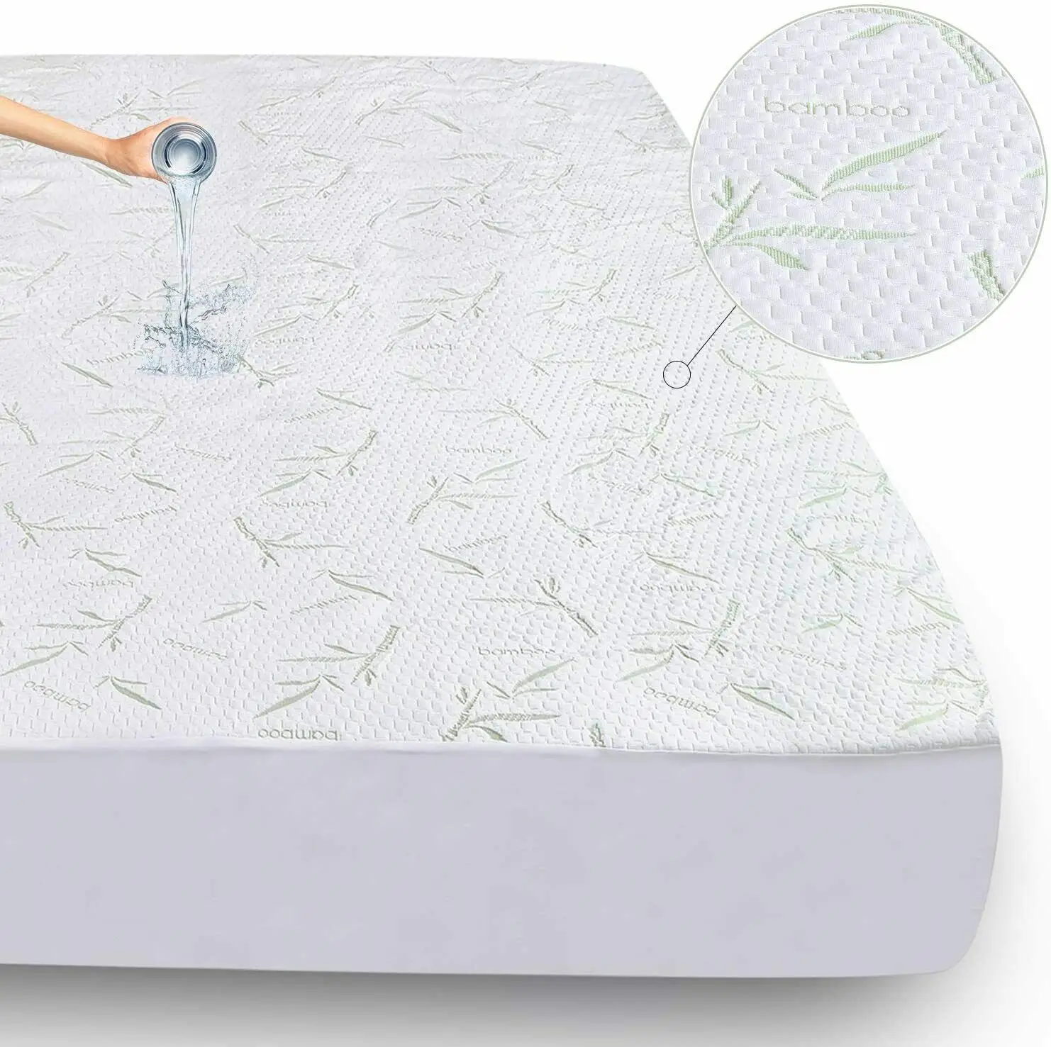 Jacquard Bed Bug Proof Air Bamboo Waterproof Mattress Cover Protector