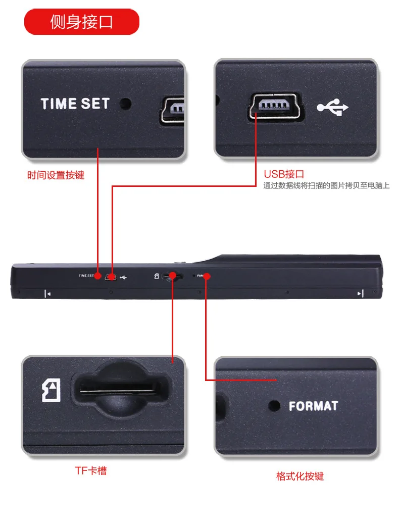 Dm Portable Photo Scanner Digital Scanner 900dpi Handyscan Wireless A4