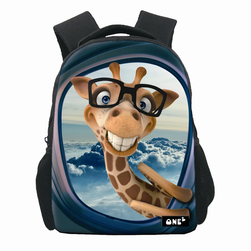 

Giraffe print sublimation kids school bag with comfortable padded large capacity lightweight school stylish bag pack, Customized