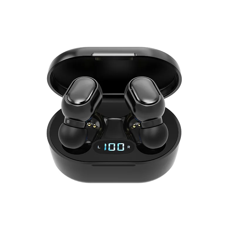 

2021 Amazon Top Seller Wireless Earphone OEM/ODM New Product Wireless 5.0 TWS Earbuds LED Display Power Bank Headset Microphone