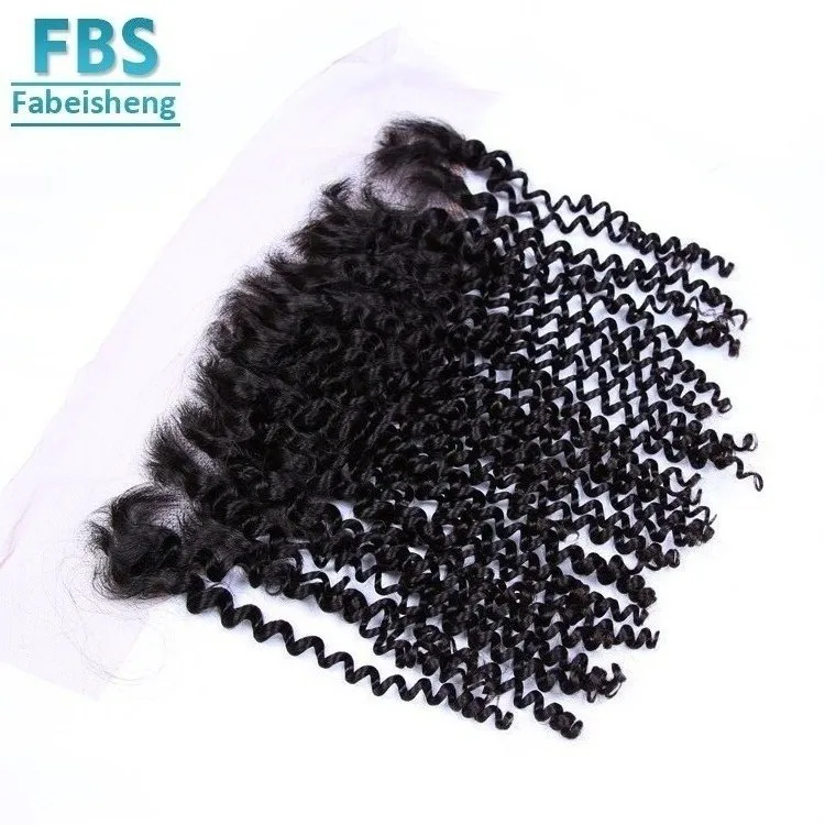 
13x4 transparent lace frontal closure straight wave curly 
