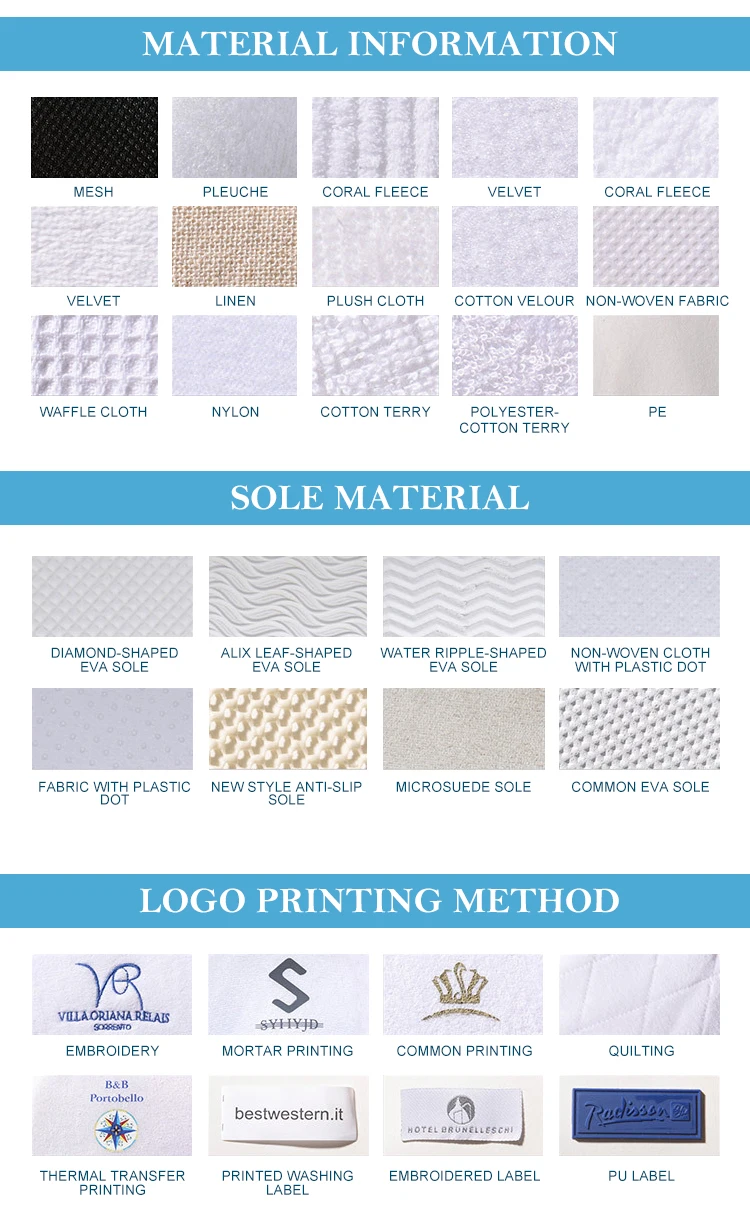 Fast Delivery Hotel Slipper 100 Cotton Waffle Embroider Close Toe