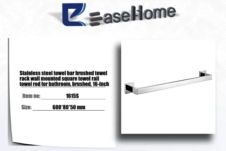 Barra De Toallas De Acero Inoxidable Toallero Cepillado Montado En La