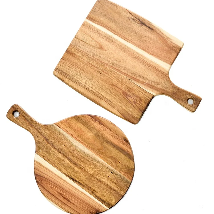 

Factory direct wooden pizza board round pastry fruit cutting vegetables cutting board Western bread steak solid wood tray