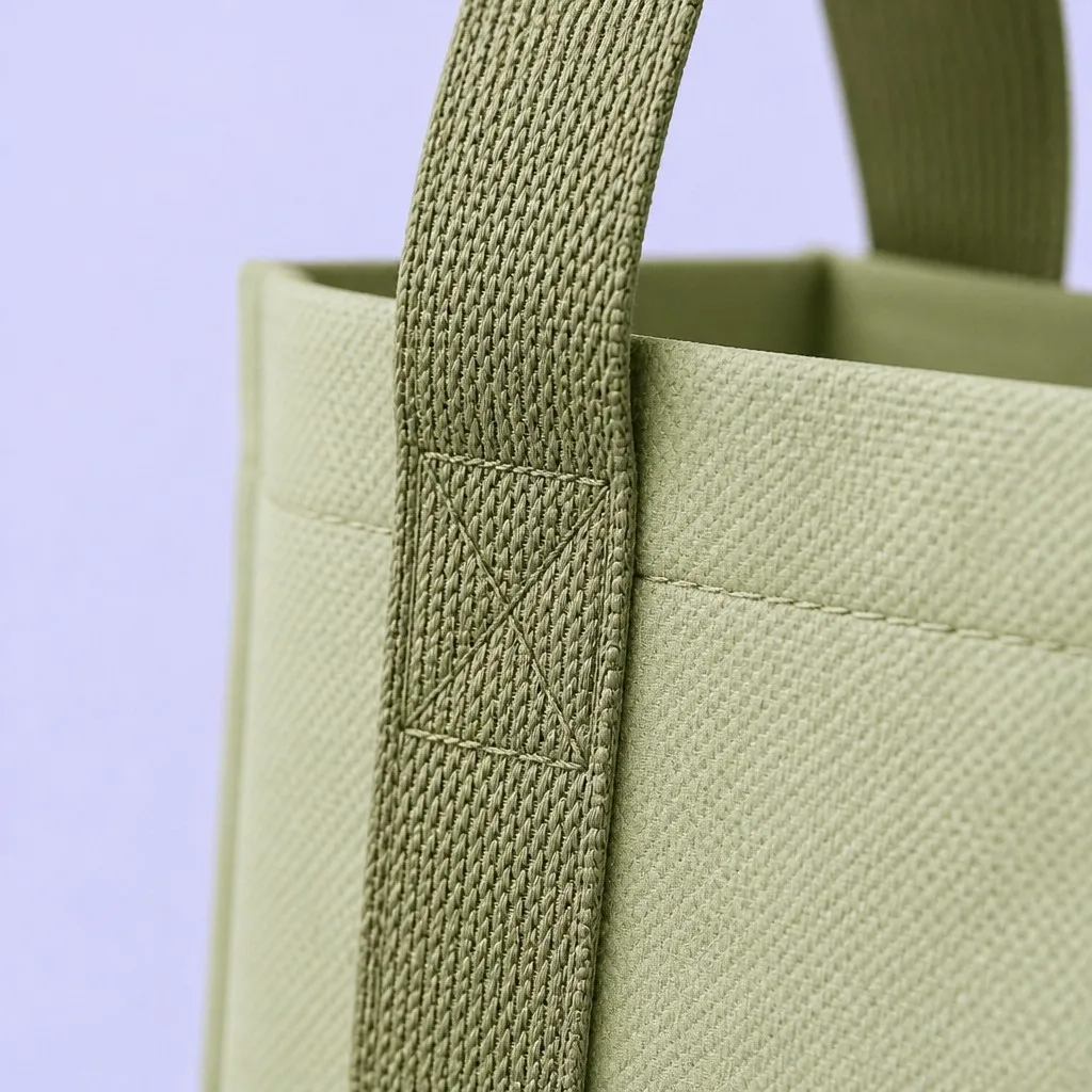Heavy-duty reinforced cross stitching on webbing handles