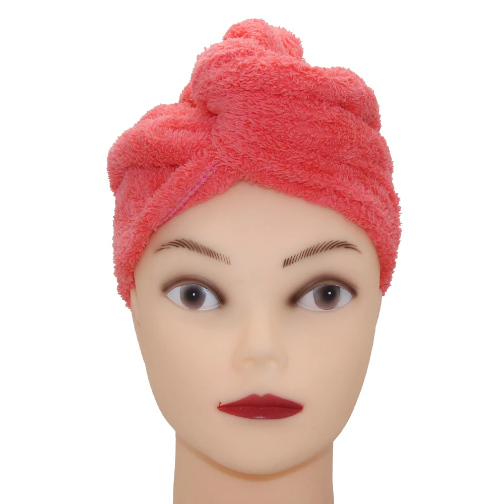 Hair Towel Wrap Turban Microfiber Drying Head Towel With Buttons Buy