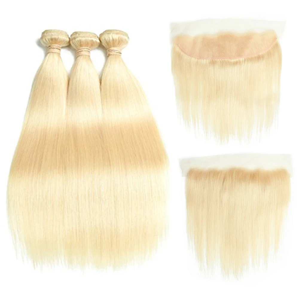 

Hot selling #613 straight hair bundles with frontal brazilian remy human hair bundles with frontal