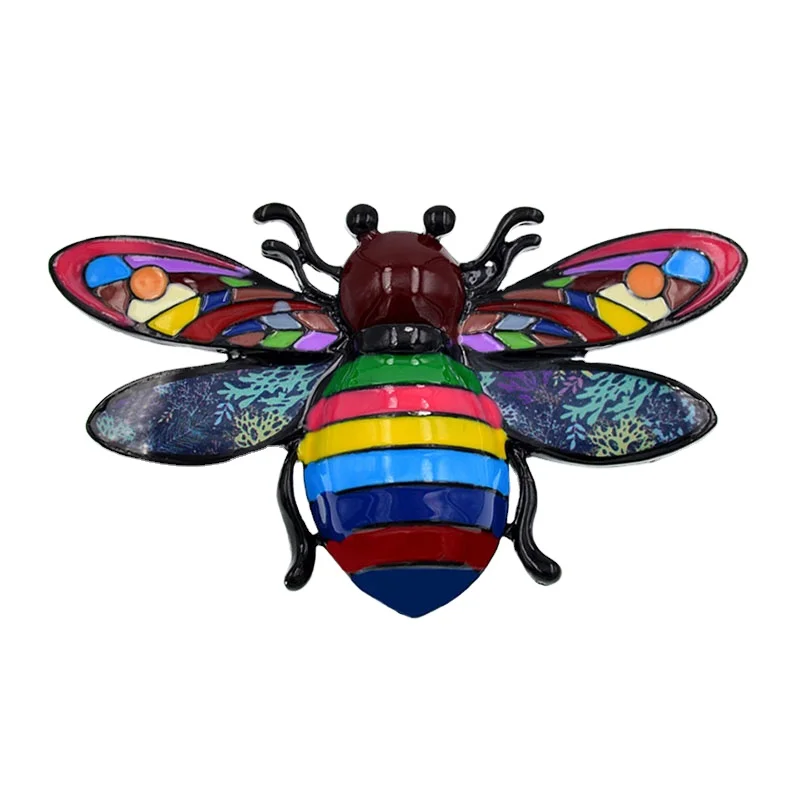 

New Arrival Enamel Honeybee Brooches For Women Colorful Insect Pin Fashion Jewelry Cartoon Style Accessories Gift