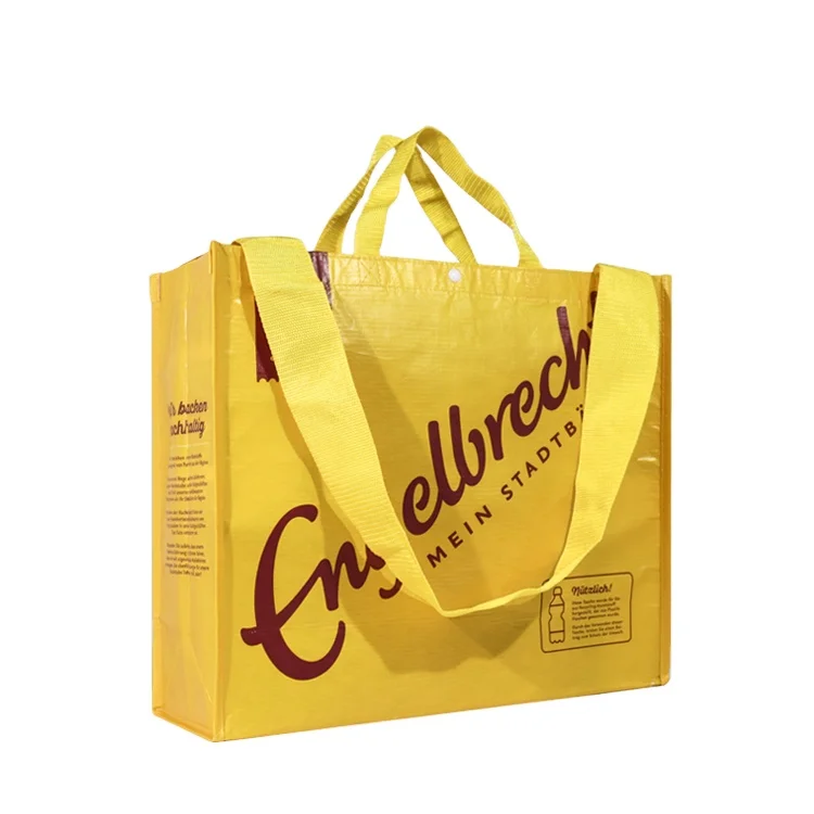 

Supermarket Eco Friendly Laminated Recycled Pet Shopping Bag Plastic Bottles Rpet Bag