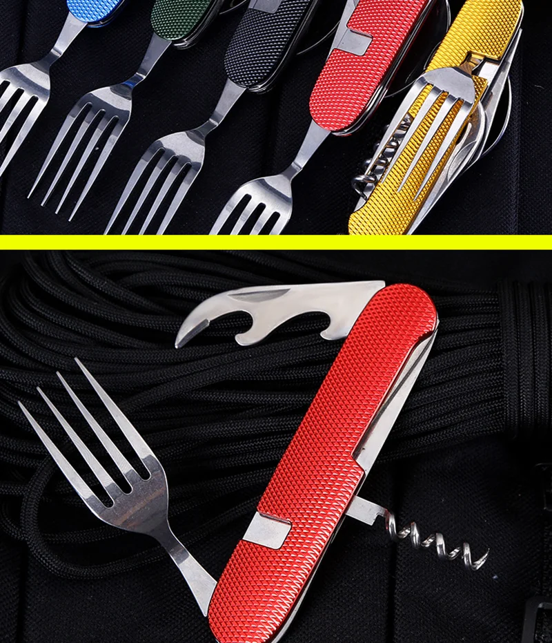 Outdoor Camping Pocket Knife With Stainless Steel 6 In 1 Multifunctional Knife Pocket Buy