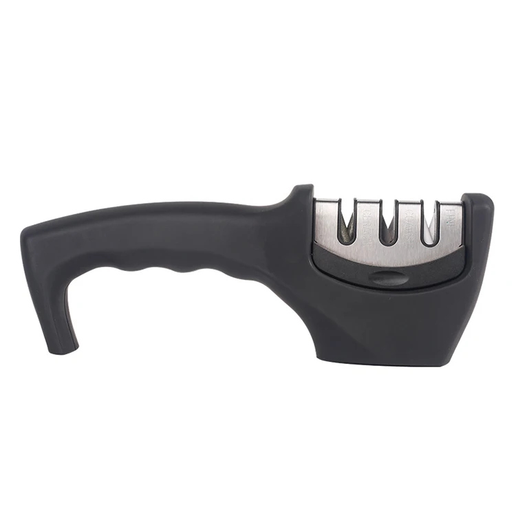 

Non slip restore polish blades black 3 stage kitchen cutter professional knife sharpener