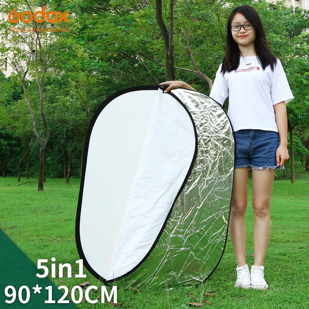 

Godox 35" * 47" 90 x 120cm 5 in 1 Portable Collapsible Light Oval Photography Reflector Board, Other