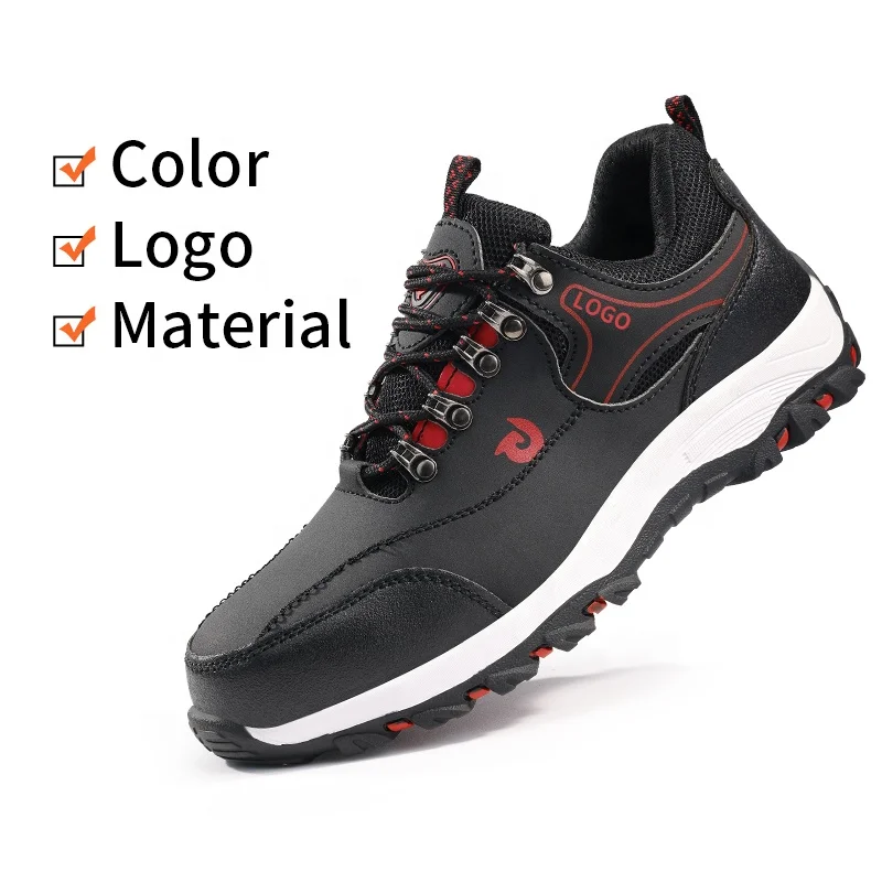 LAnoudun Woodland Safety Work Shoes Waterproof Microfiber Upper Safety Shoes for Men