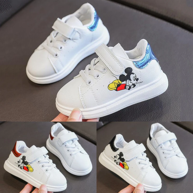 

Kids Spring and Autumn Shoes for Boys Kids Cartoon Sneakers Boys Girls White Trainers Children Casual School Shoes