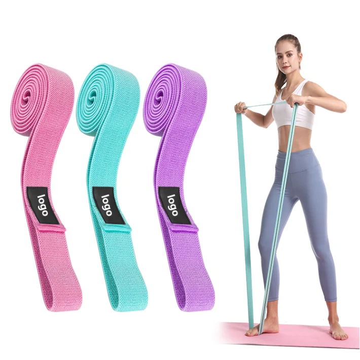 

New Design Custom Logo Gym Workout Exercise Gym Accessories Booty Bands Fabric Pull Up Assist Long Resistance Bands, 6 colors or customized