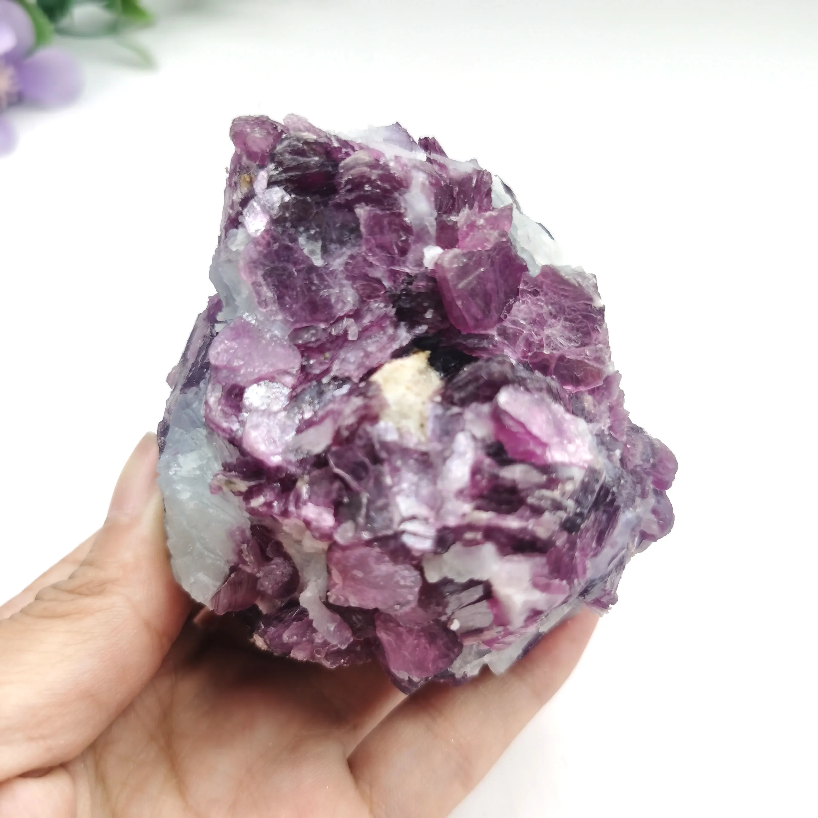 Wholesale Natural Crystal Quartz Healing Lepidolite Rough Stone Purple Mica Raw Stone