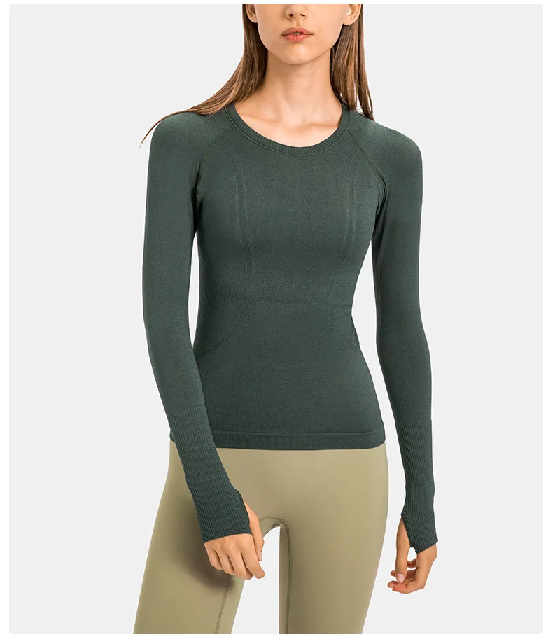

Lulu Tops Sportswear quick drying long sleeve workout yoga shirt womens gym fitness Long sleeve t shirt
