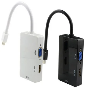 3 1 Mini DisplayPort to HDMI VGA DVI Adapter