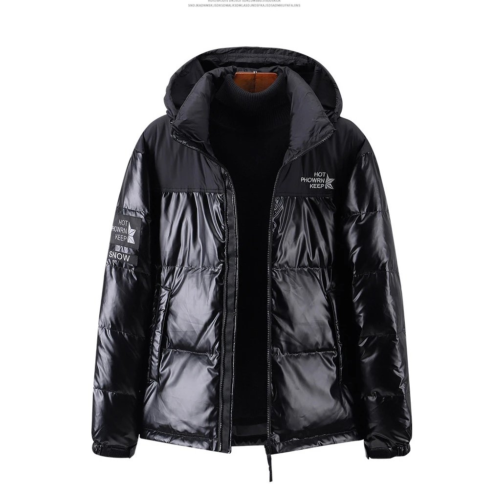 

Custom Logo Print Outdoor Windproof Winter Duck Coat Puffer Down Jacket for Man and Woman, Gray, black, silver