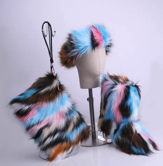 

Factory direct wholesale fox fur fur fashion Winter Boots Shoes